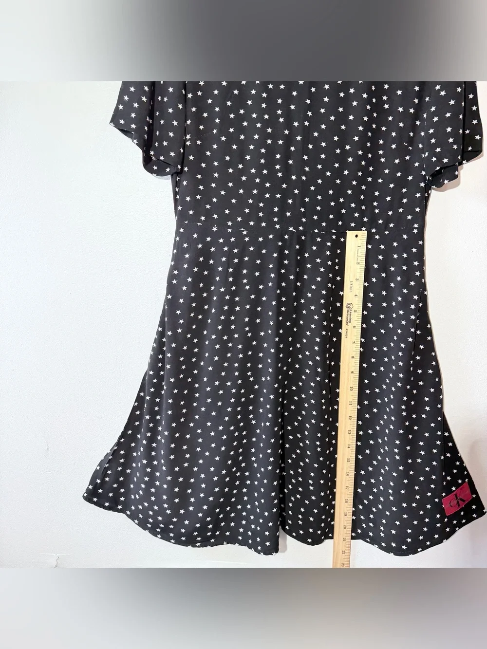 Calvin Klein Black Star-Print Dress size XS